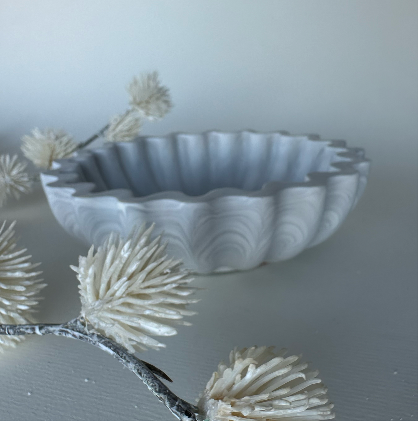 Skål med riller - Hvit