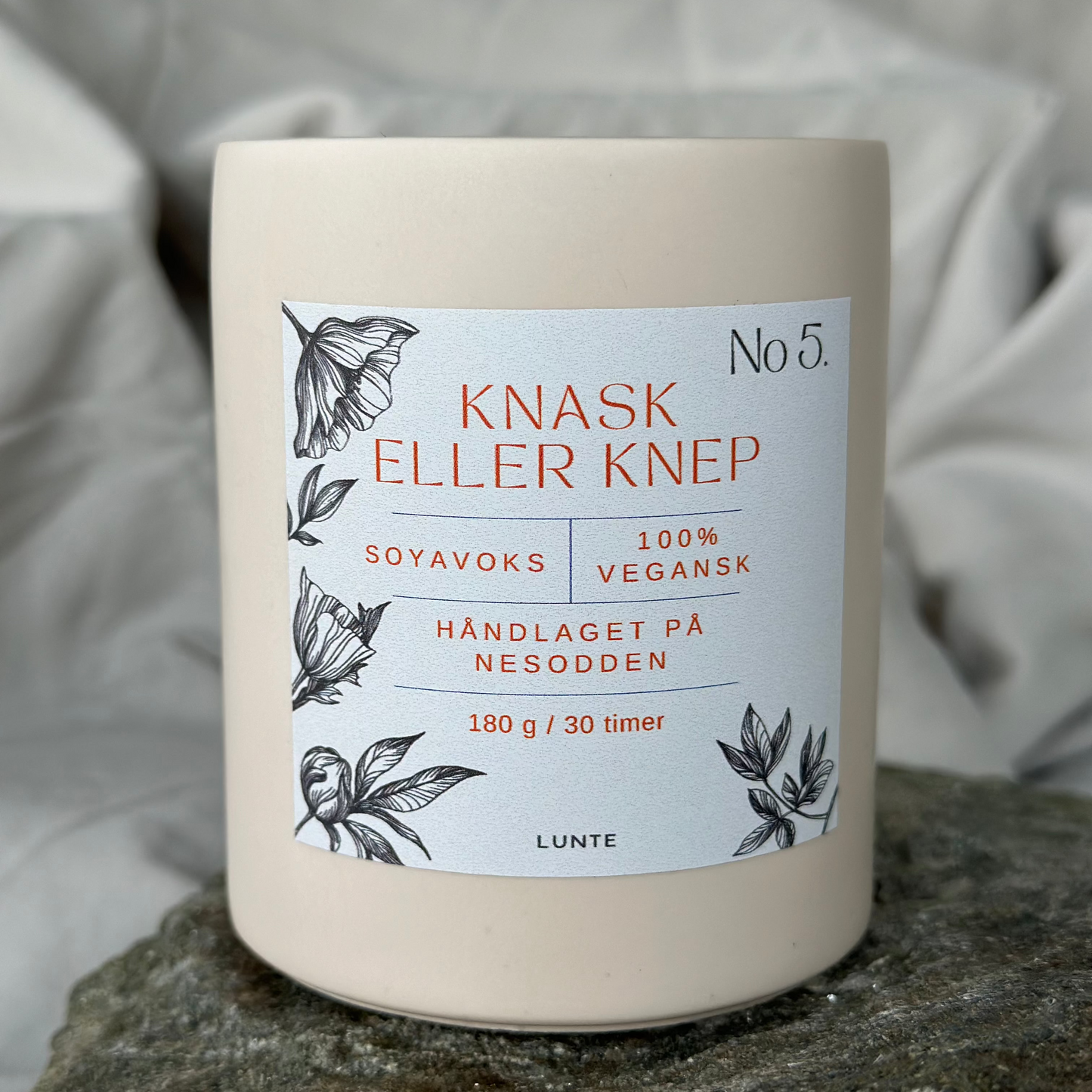 No 5. Knask eller Knep Duftlys, 180 gr