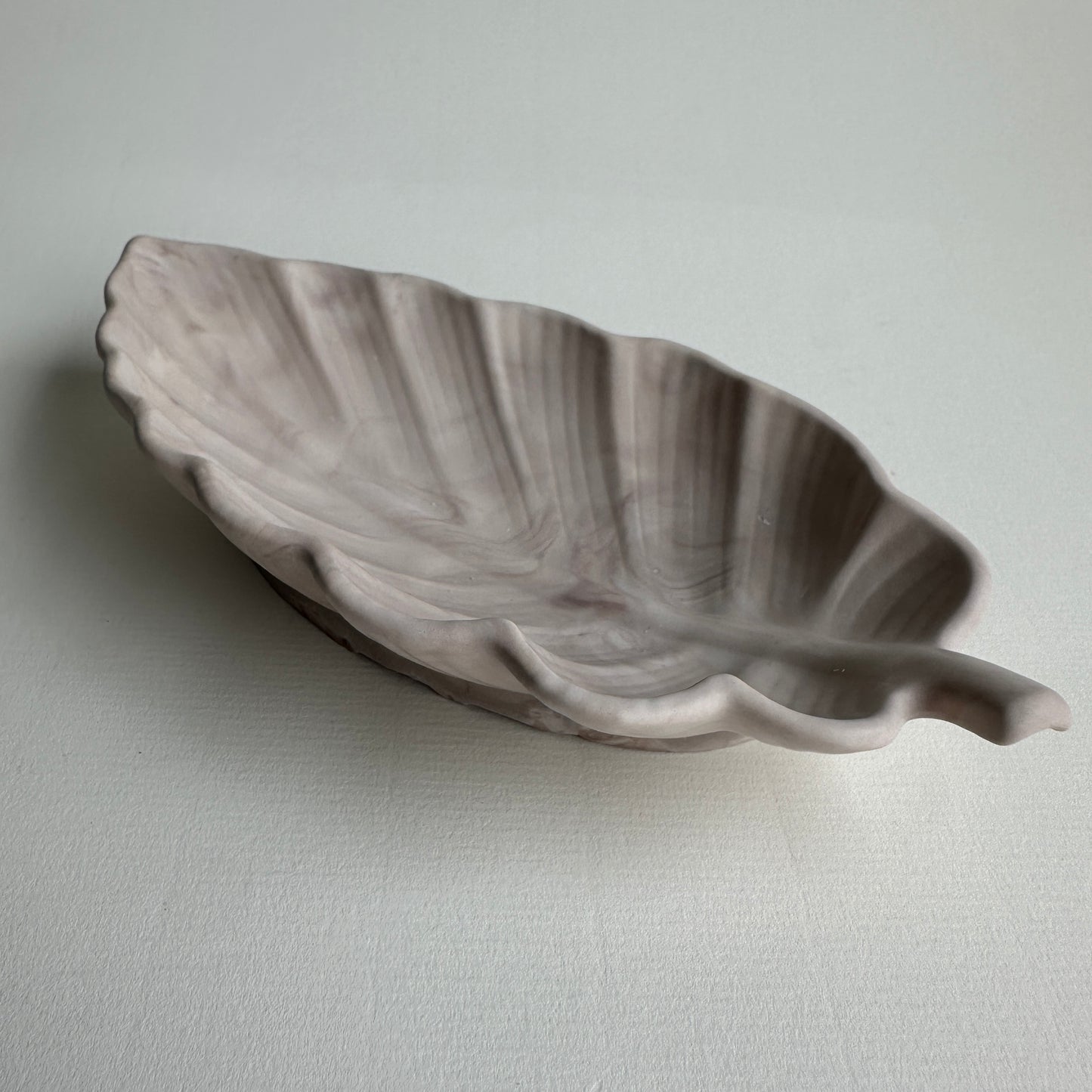 Skål, Blad, Beige/Marmorert